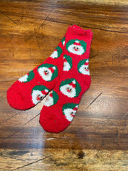 Ultra Soft Chenille Socks in Ho Ho Ho