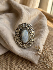 Moonlit Garden Moonstone Adjustable Ring by Tara Gasparian