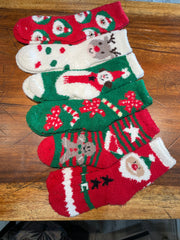 Ultra Soft Chenille Socks in Candy Cane