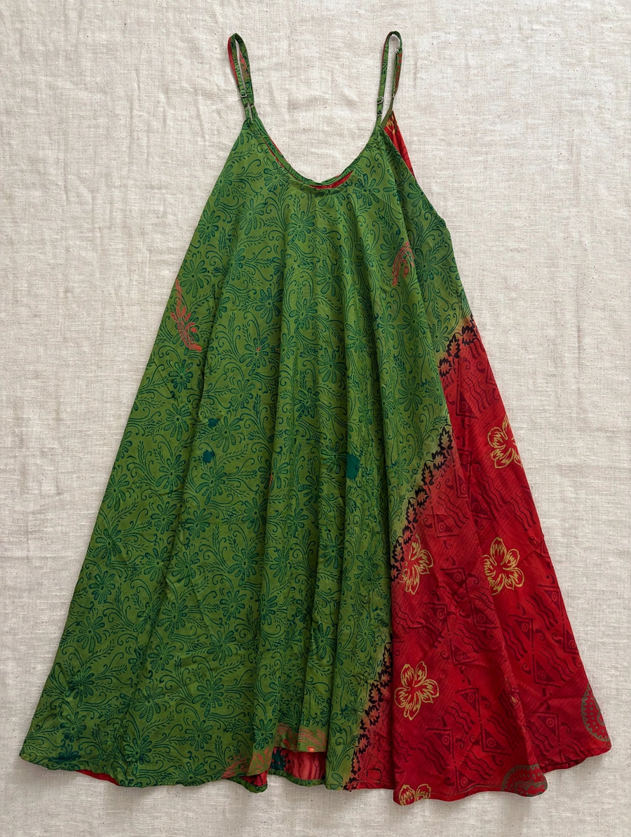 Crepe Sari Moonchild Slip Dress #003 by Kantha Bae