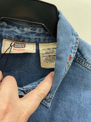 Reworked Denim Crop Button Down #215