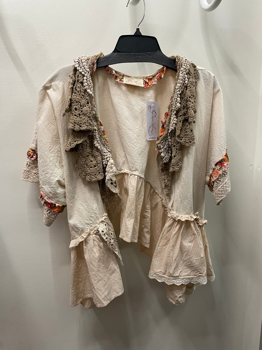 Lacey Crochet Dream Shrug by Paper Lace