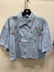 Reworked Denim Crop Button Down #212