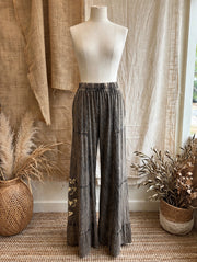 Butterfly Drift Mineral Wash Wide Leg Pant by I Love Linen