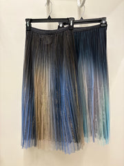 Iridescent Pleated Mesh Skirt by EllyNDale