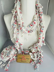 Boho Mixed Tassel Handmade Scarf Necklace