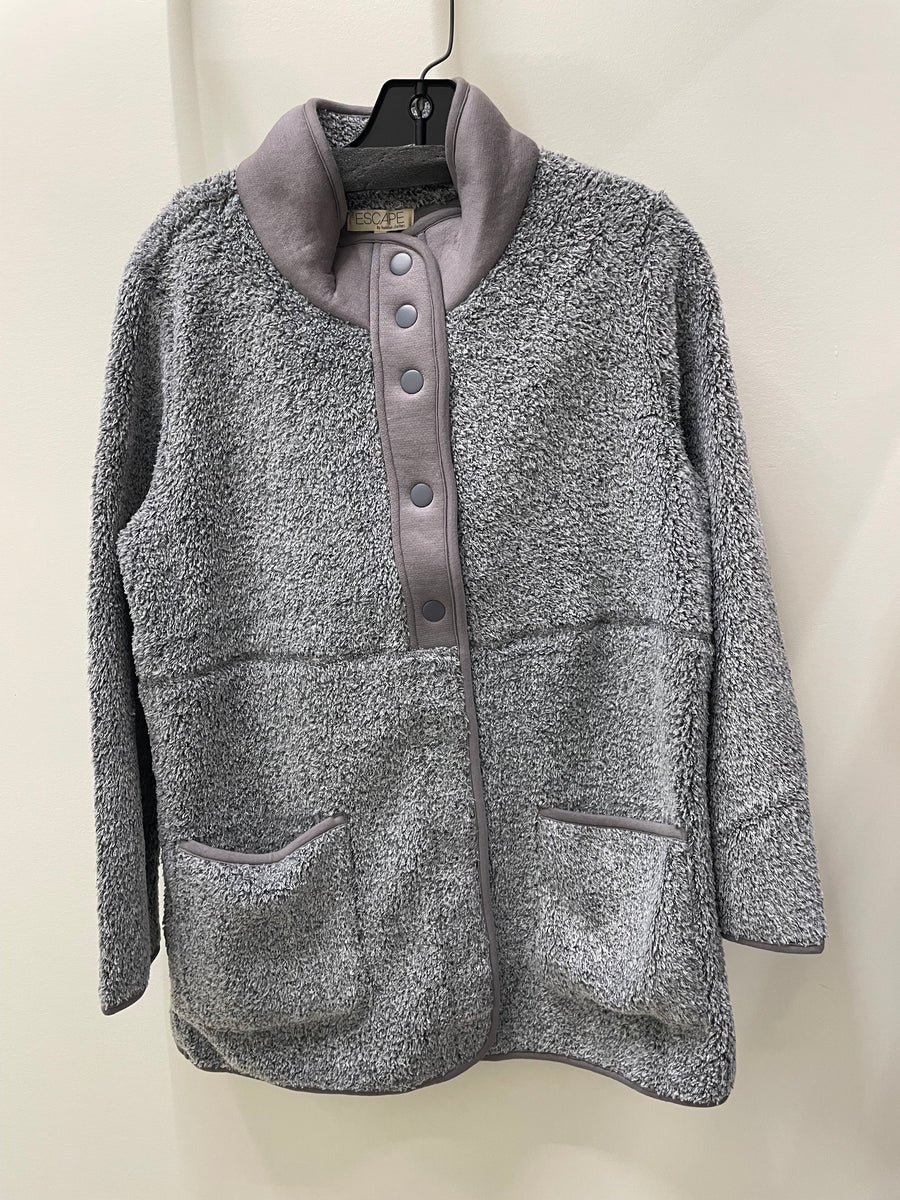 Sherpa Snap Jacket in Fog by Escape