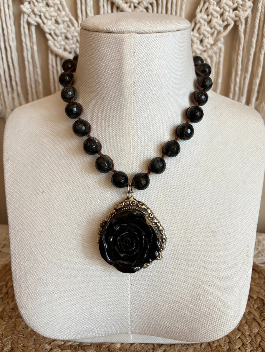 Midnight Rose Necklace by Tara Gasparian