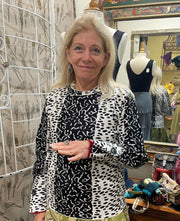Black & White Animal Knit Pullover - Robin Boutique-Boutique 