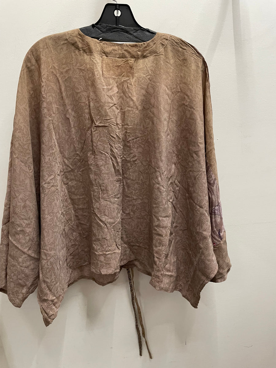 Crepe Silk Butterfly Top #020 by Kantha Bae