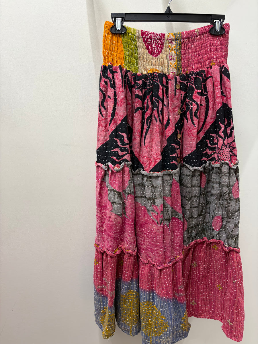 Pareo Kantha Monarch Maxi Skirt #181 by Kantha Bae