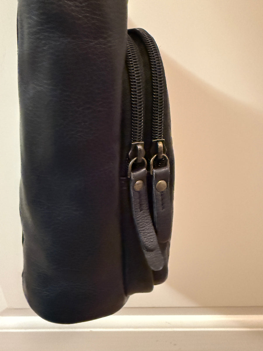 Leather Water Bottle Carrier Handbag side by Milo - Robin Boutique