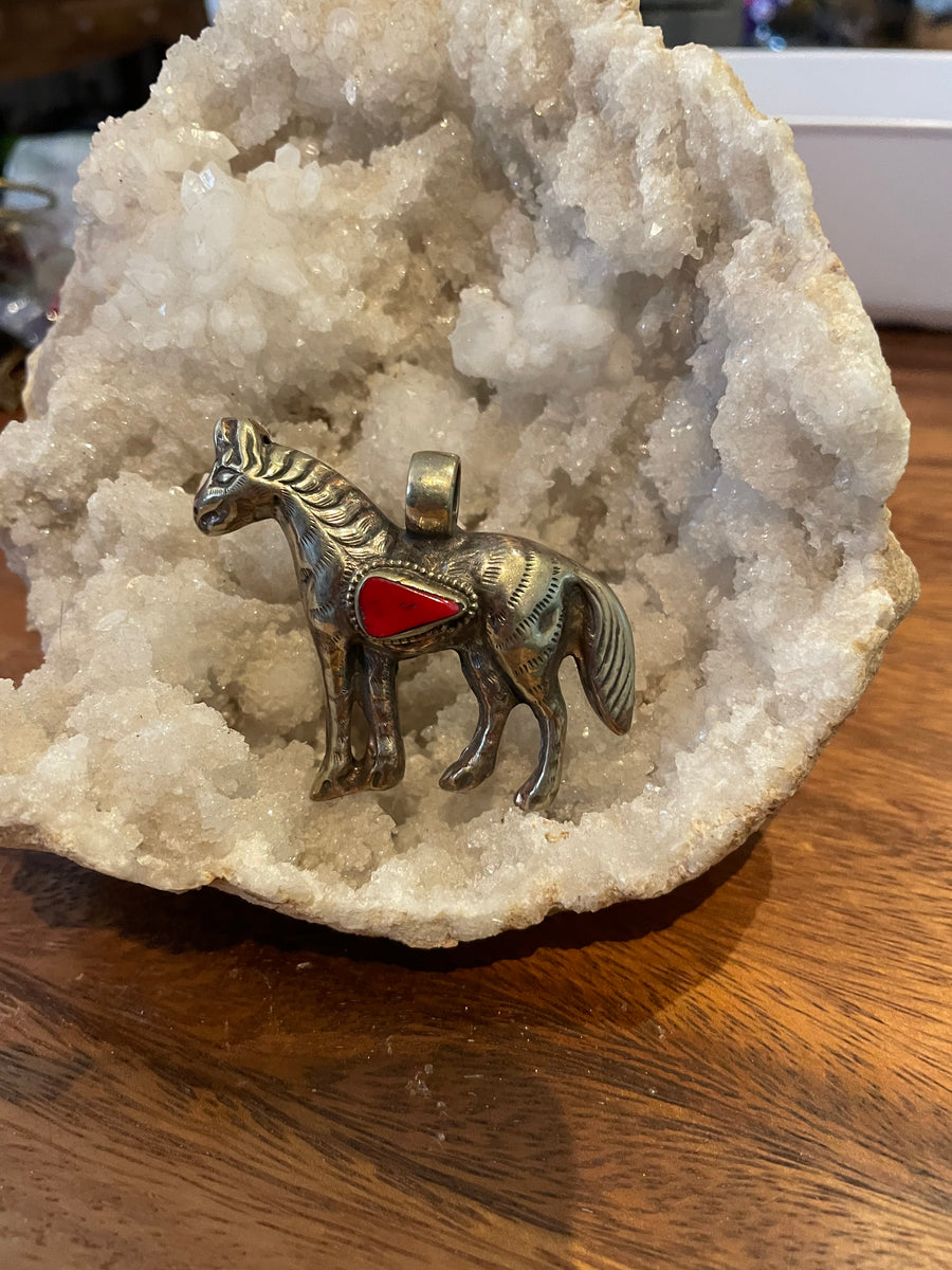 Pendant Only Coral Horse