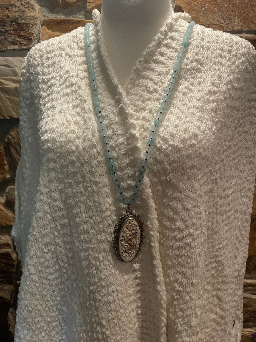 Cherry Blossom Long Necklace by Tara Gasparin