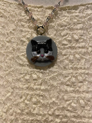Vintage Cat Cameo Necklace by Gina