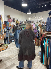 Open Weave Heart Patch Duster by Paper Lace