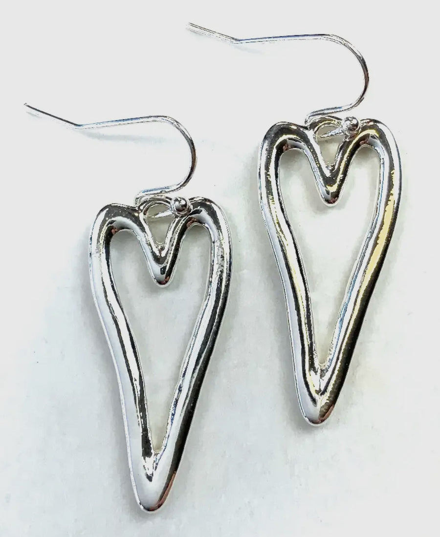 Open Heart Earrings