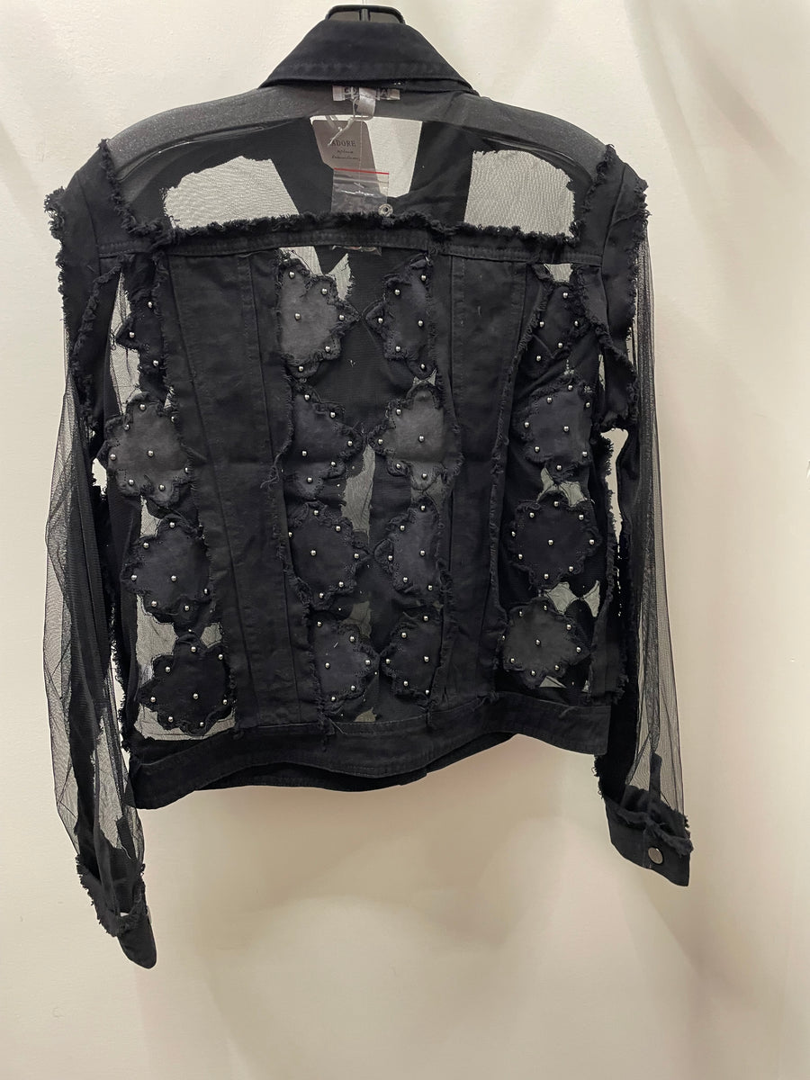 Studded Edge Illusion Jacket by Adore