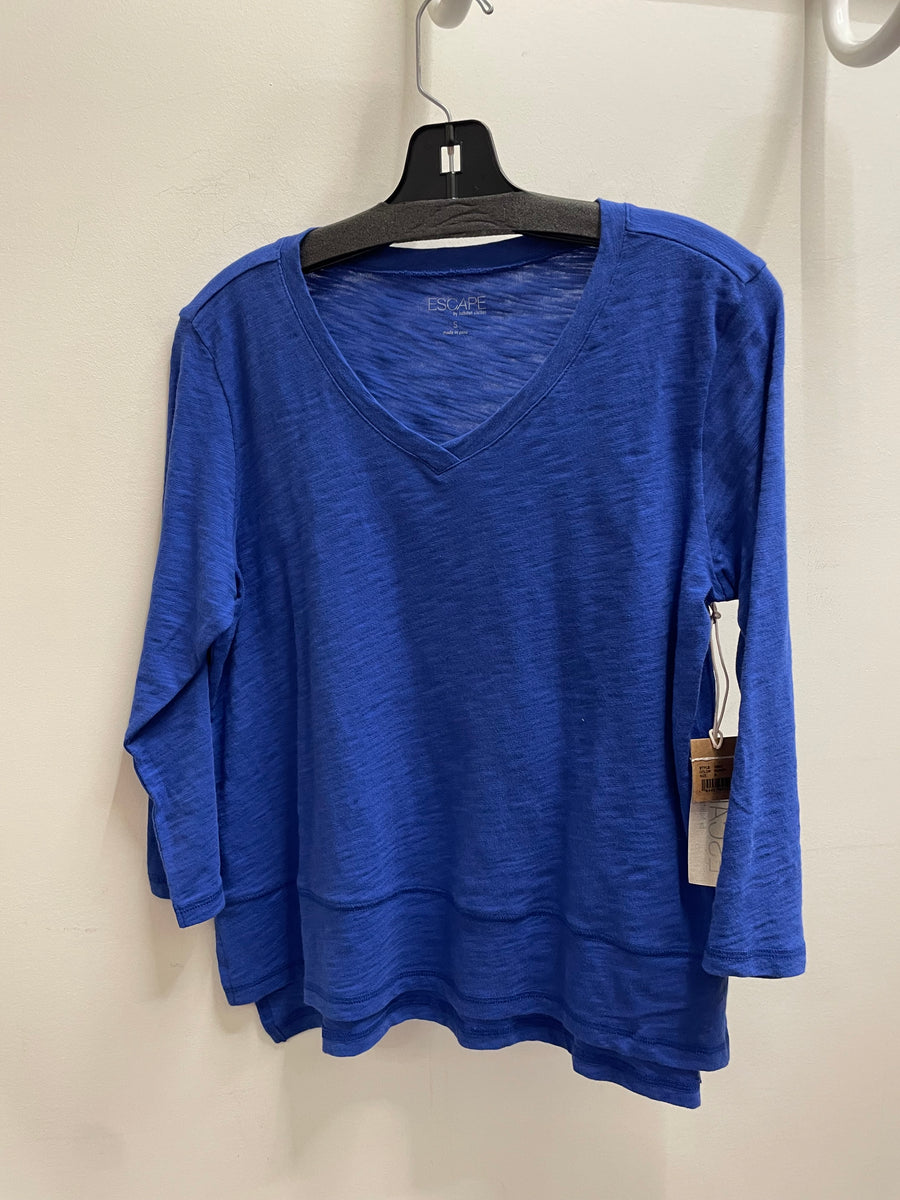 Cotton Slub Easy V Tee by Escape by Habitat 10041 Robin Boutique