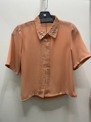 Reworked Flowy Crop Button Down #123