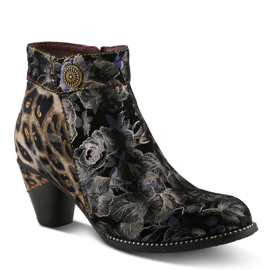 L-Artiste Dessalynn Boots In Pewter Multi Front Side View - Robin Boutique