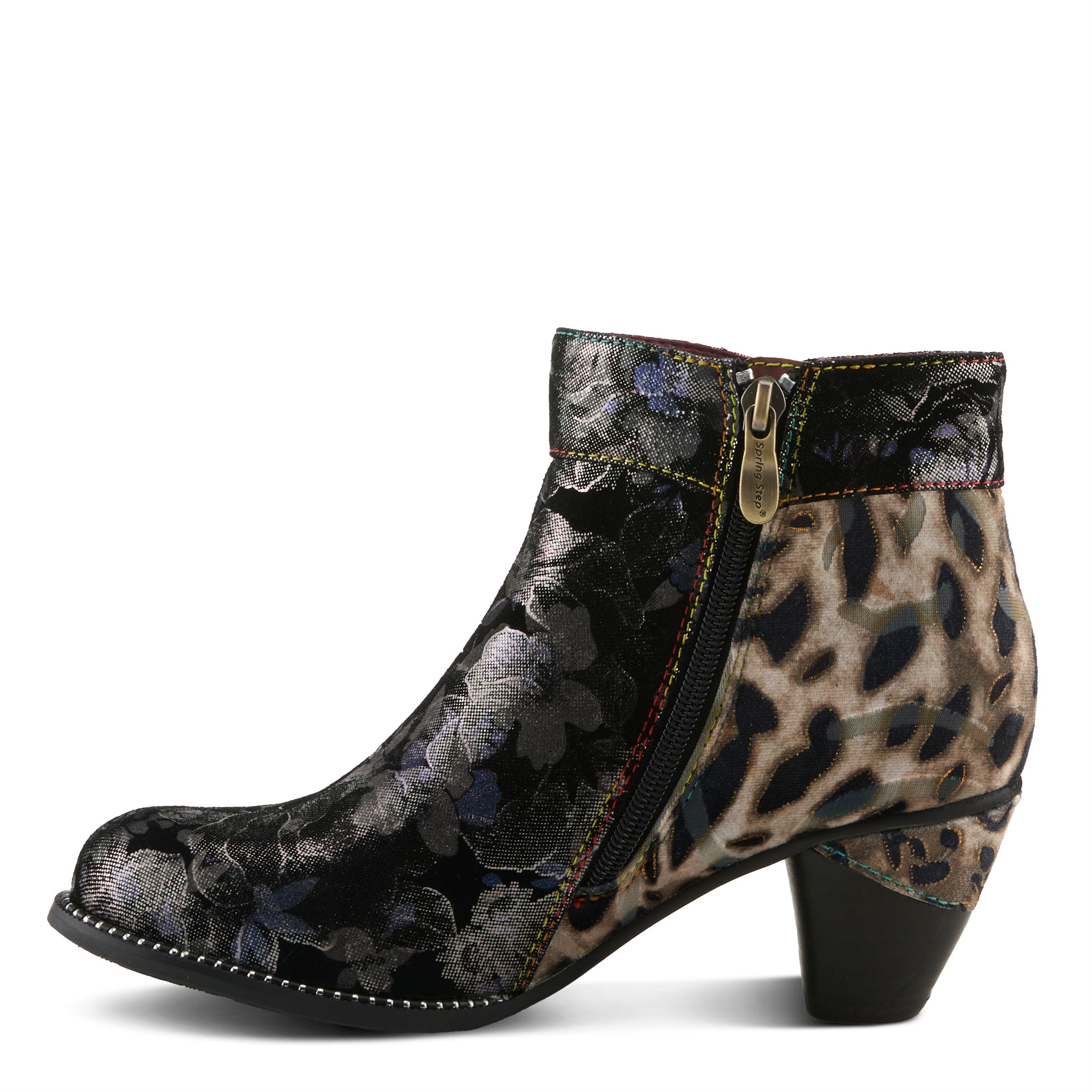 L-Artiste Dessalynn Boots In Pewter Multi
 Side View - Robin Boutique