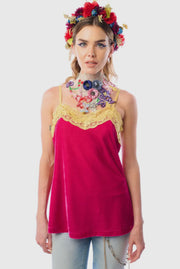 Beaded Velvet Dreams Cami by Aratta