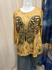 Driftwood Day Tee in Butterfly Print by Paper Lace