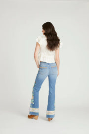 Farrah Flare in Gardenia Foulard Jean by Driftwood