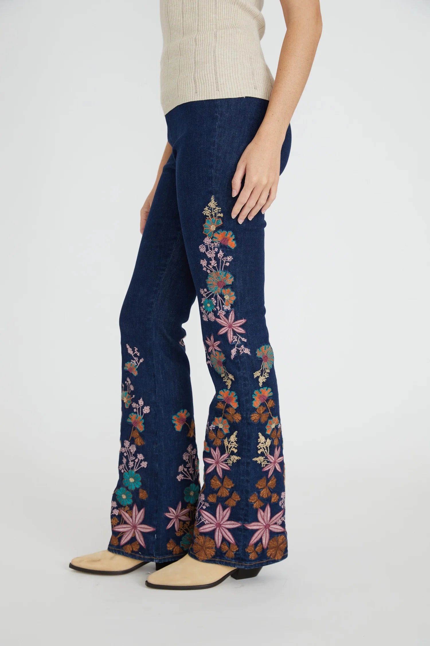 Wide Leg Pull On in Far East Floral by Driftwood