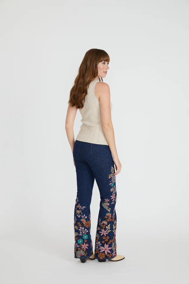 Wide Leg Pull On in Far East Floral by Driftwood