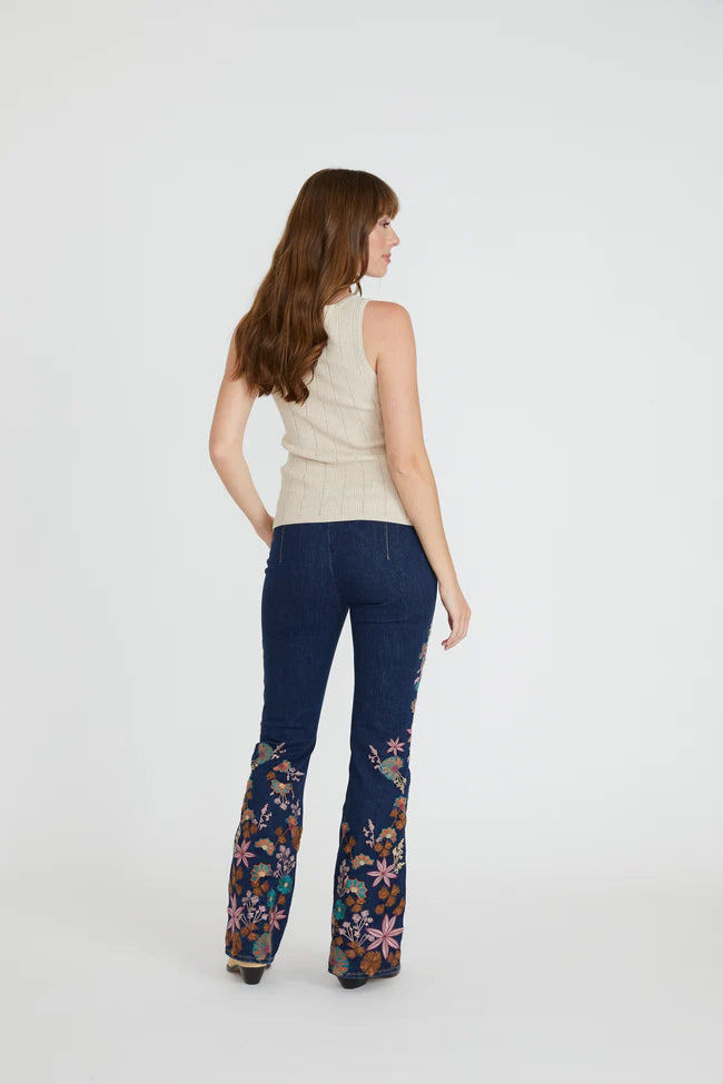 Wide Leg Pull On in Far East Floral by Driftwood