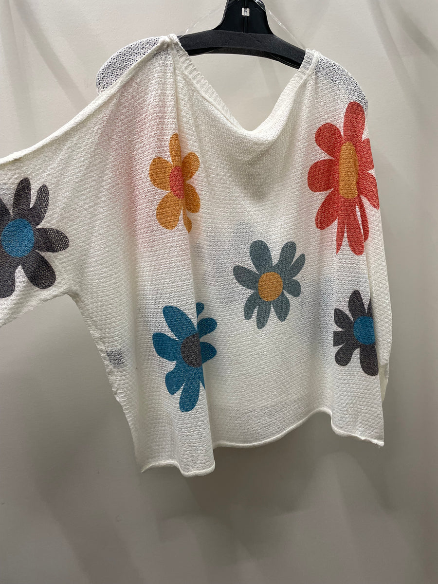 Flower Power Oversized Sweater