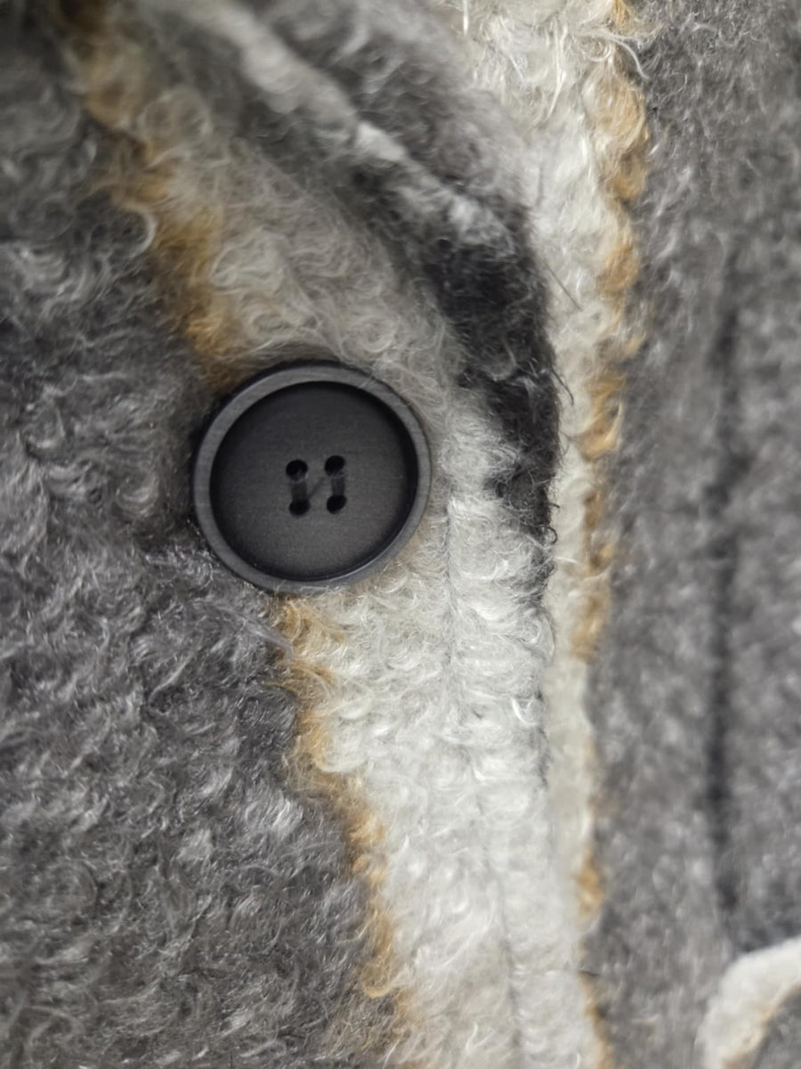 Fuzzy Button Jacket by Creations