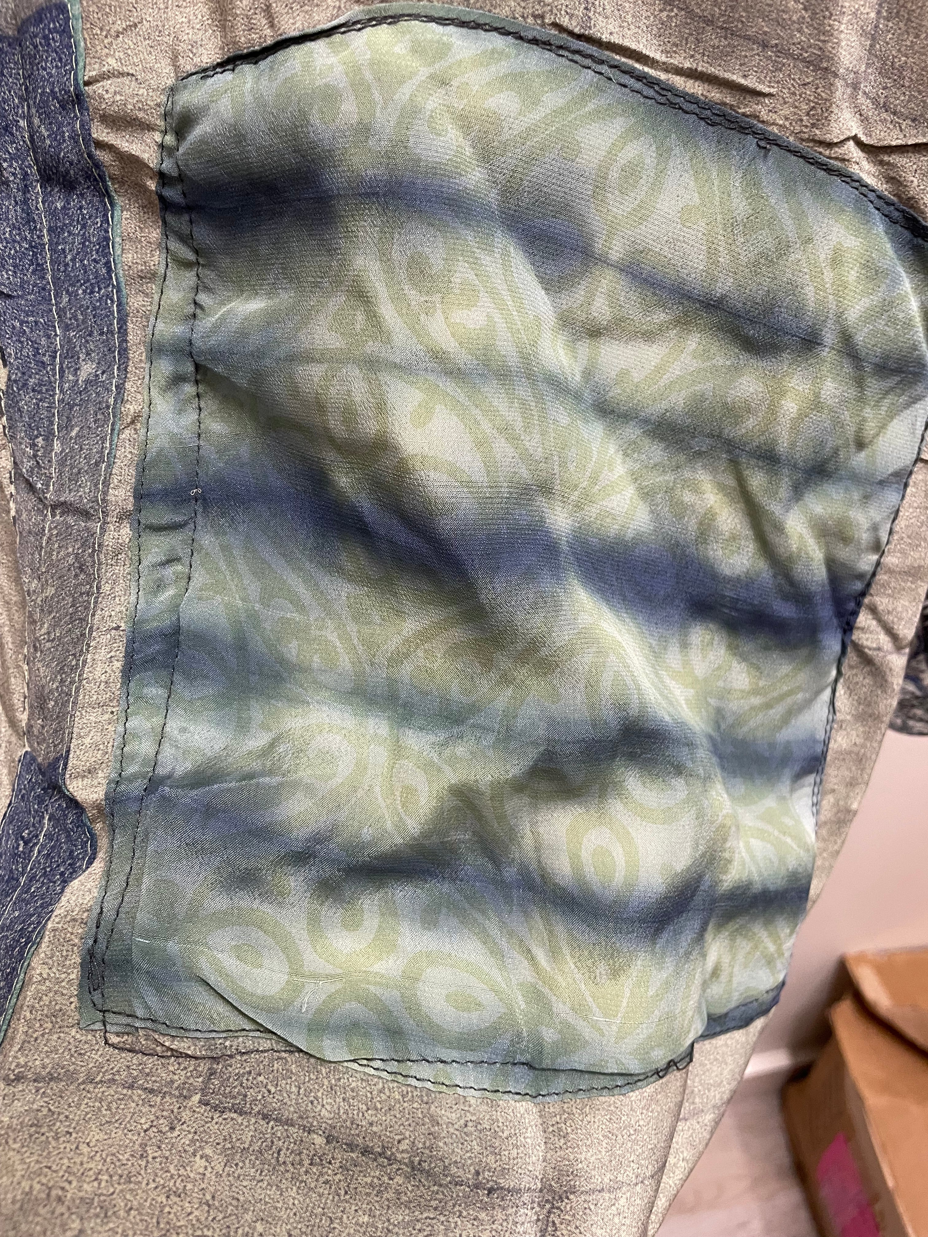 Crepe Silk Butterfly Top #019 by Kantha Bae