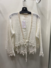 Linen Hem Detail Shrug by Paper Lace