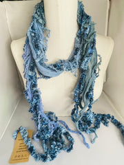 Boho Mixed Tassel Handmade Scarf Necklace