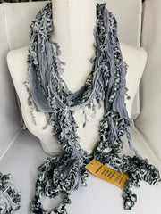 Boho Mixed Tassel Handmade Scarf Necklace