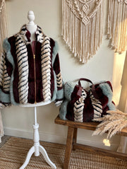 Inez-Multi faux fur jacket by azalea wang robin boutique