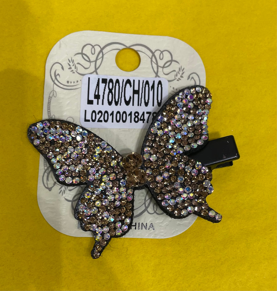 Rhinestone Butterfly Hairpin