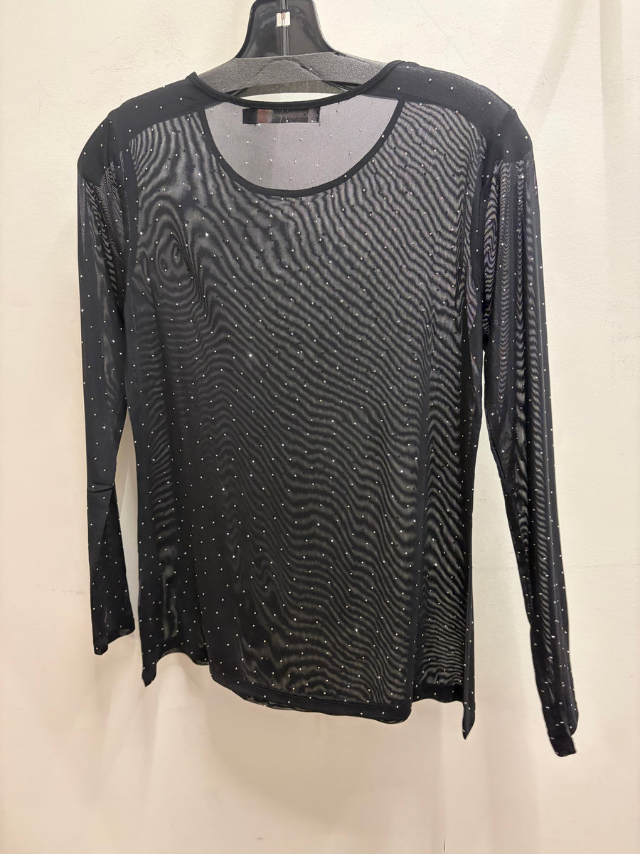 Sparkly Sheer Mesh Layering Shirt by Origami
