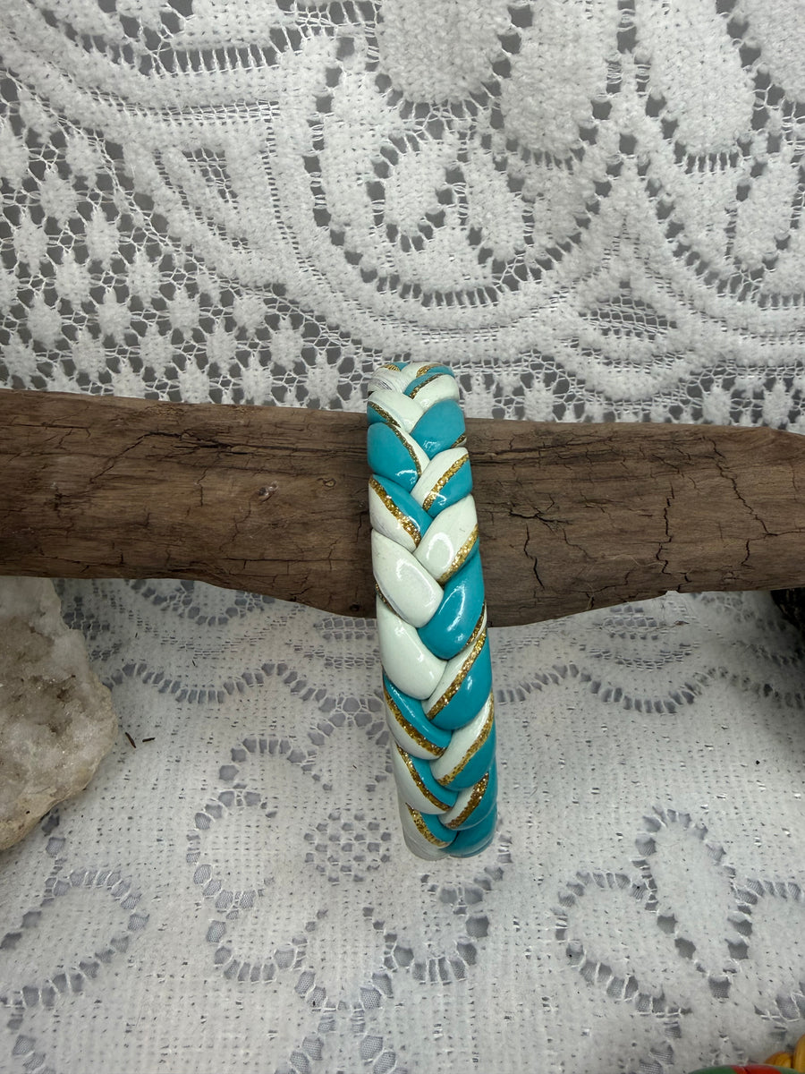 Painted Shellac Braided Bracelet