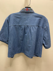 Reworked Denim Crop Button Down #213