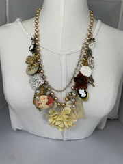 Ivory Rose Cluster Necklace by Gina