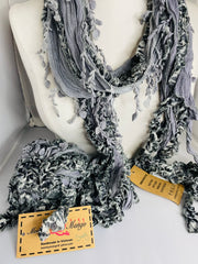 Boho Mixed Tassel Handmade Scarf Necklace