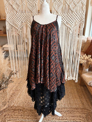 Rasgulla Sari Moonchild Mini Dress #216 by Kantha Bae