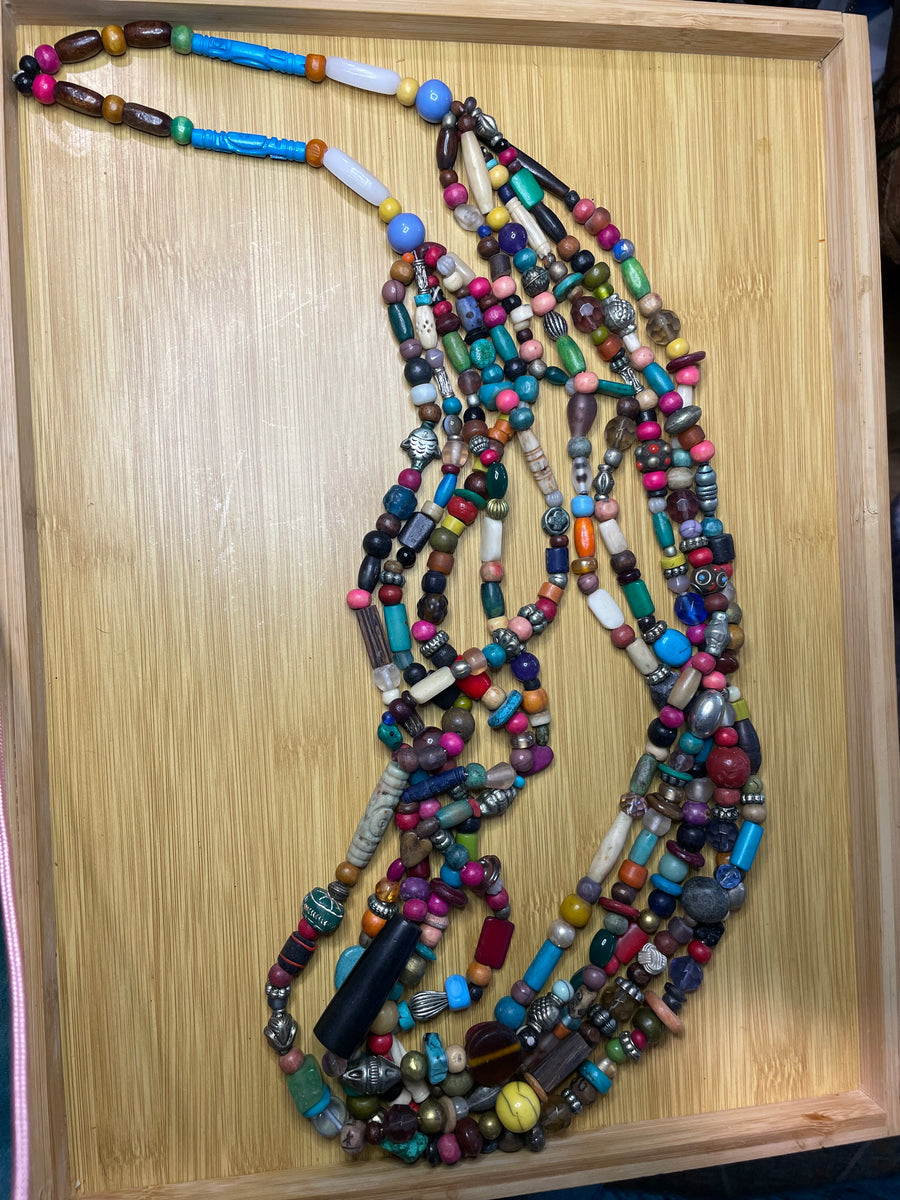 Indian Trade Bead Multi Layer Necklace