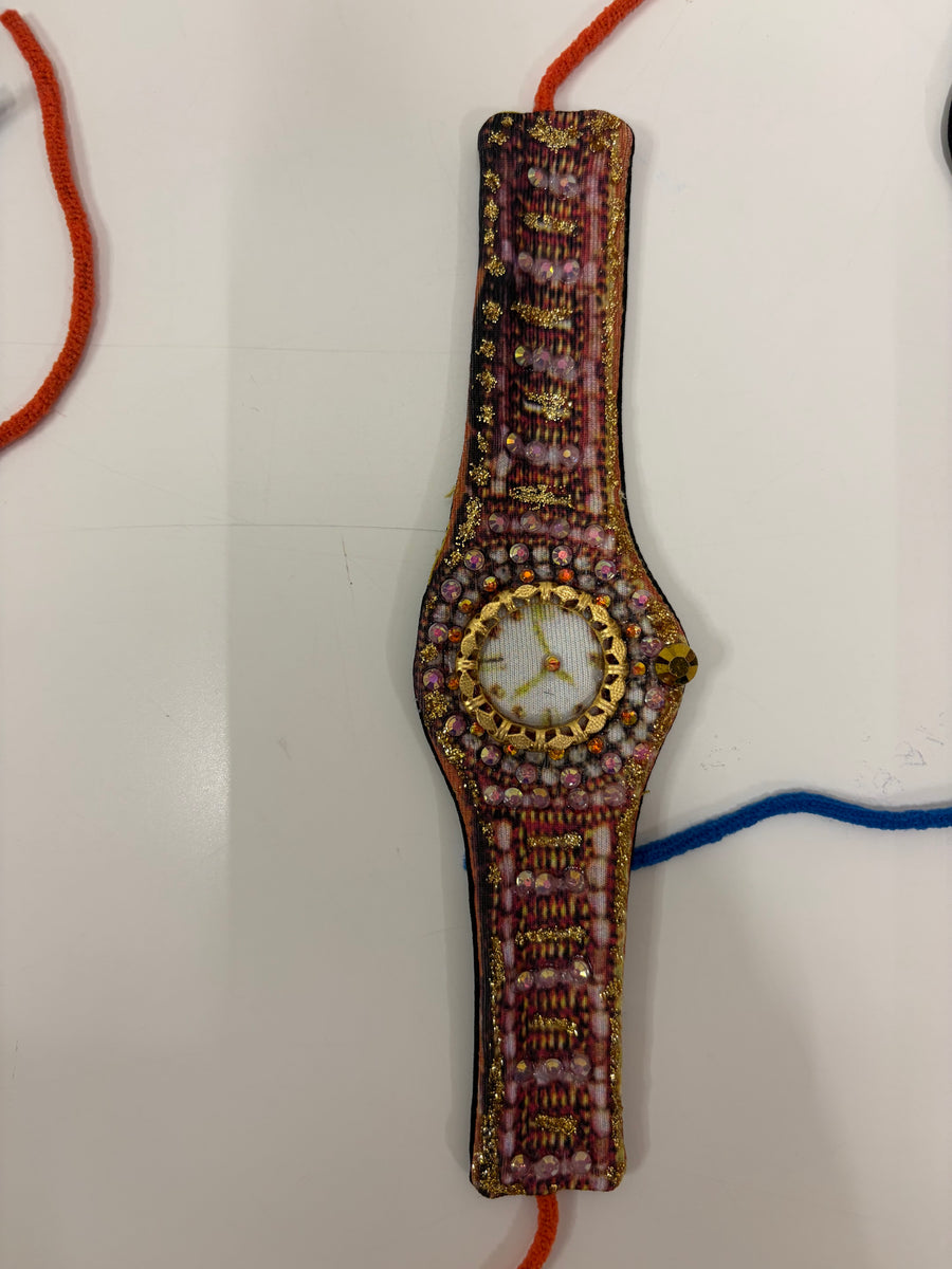Embellished Fabric Watch Cuff by IPNG Design