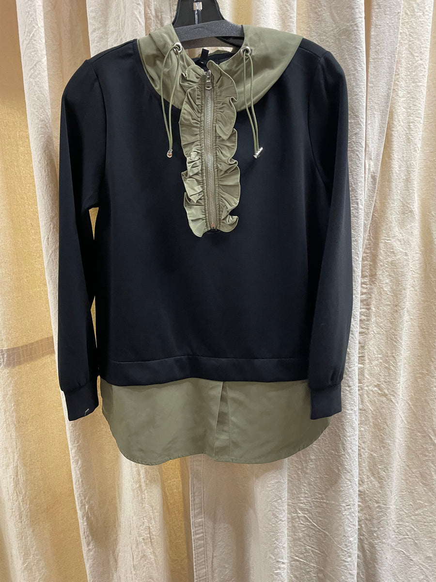 Kaylee Hoodie Top in Black by Joh