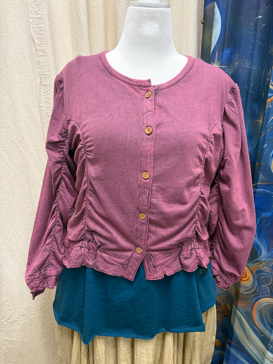 Ruched Romance Cardigan by The Paper Lace